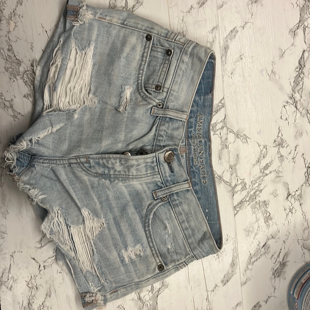 American Eagle ripped jean shorts